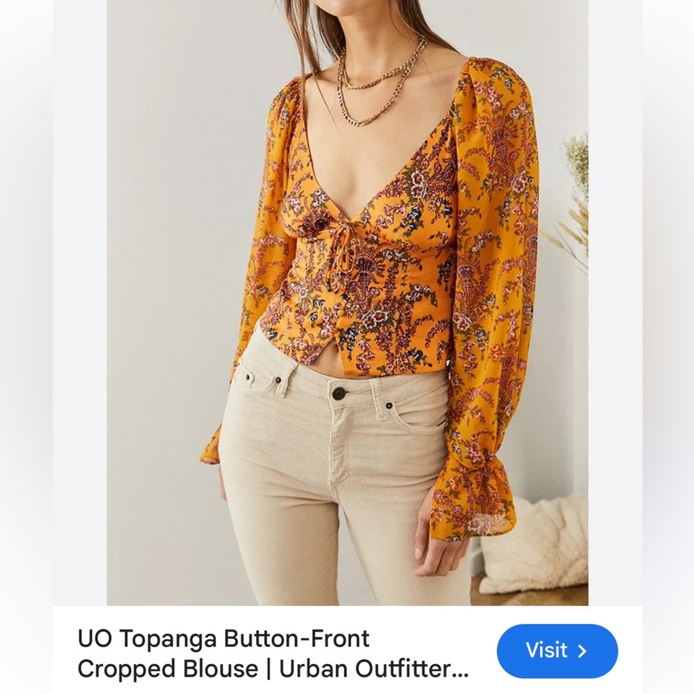 Urban Outfitters Topanga Blouse size Small